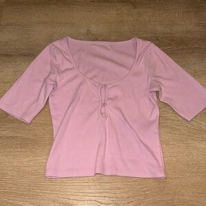 Abercrombie & Finch Pink 1/2 Sleeve Top